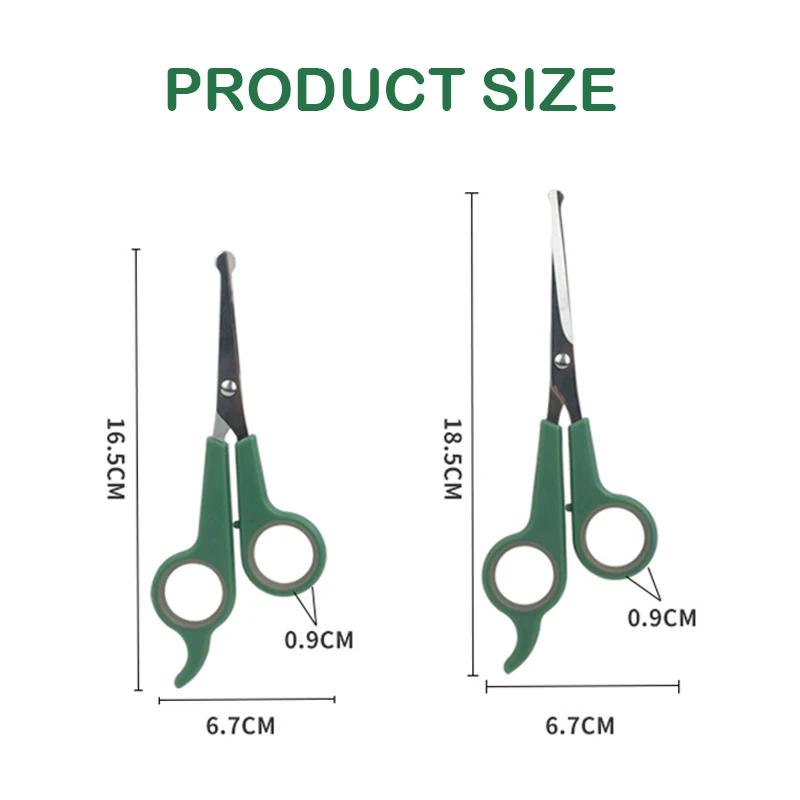Tesoura para pelos de animais de estimação Tesoura para tosa de cães Tesoura de aço inoxidável Tesoura para animais de estimação Tesoura para corte de pelos de animais Pés Aparador de pelos de orelhas Pontas arredondadas de segurança