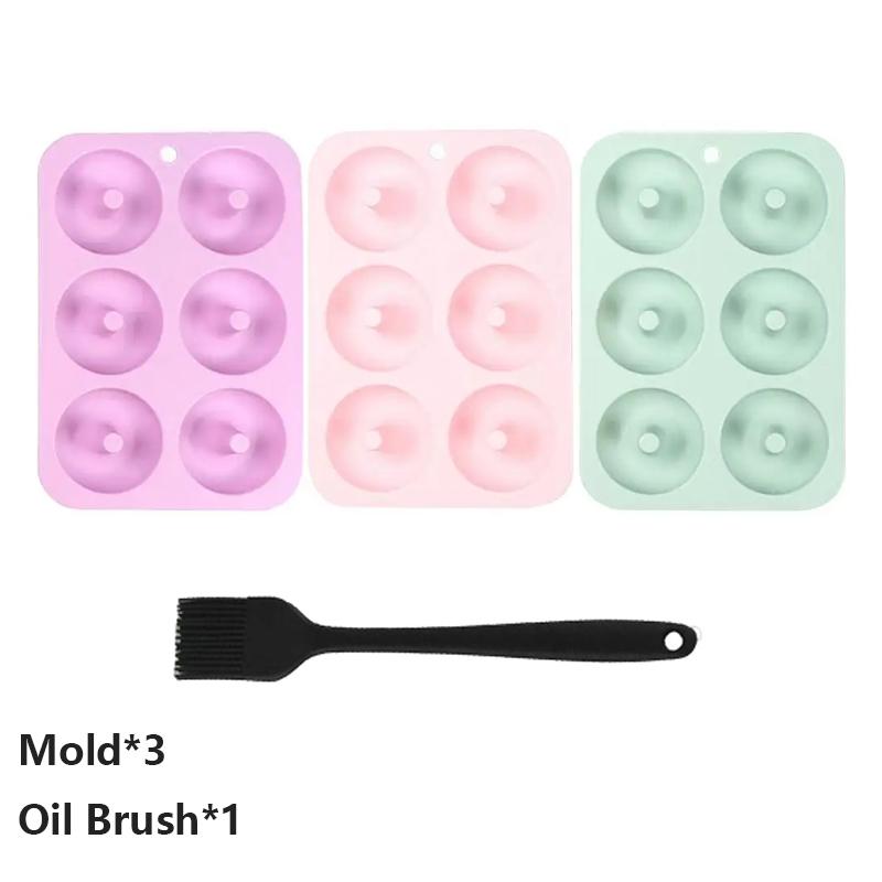 Non-Stick Silicone Donut Mold for Home DIY Baking with Heat-Resistance and Easy Release For Baking Accessories