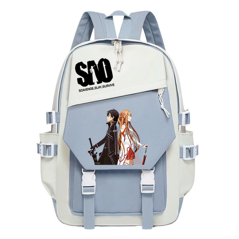 

Анимационный рюкзак, универсальный для мужчин и женщин, с японским трендовым периферийным принтом, студенческий школьный рюкзак, в стиле колледжа, большой вместимости No specification