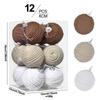 Christmas Tree Ball Ornaments 12 Pieces Cotton Rope Handmade Rustic Decor Christmas Tree Ornaments Set For Bathroom Home Winter