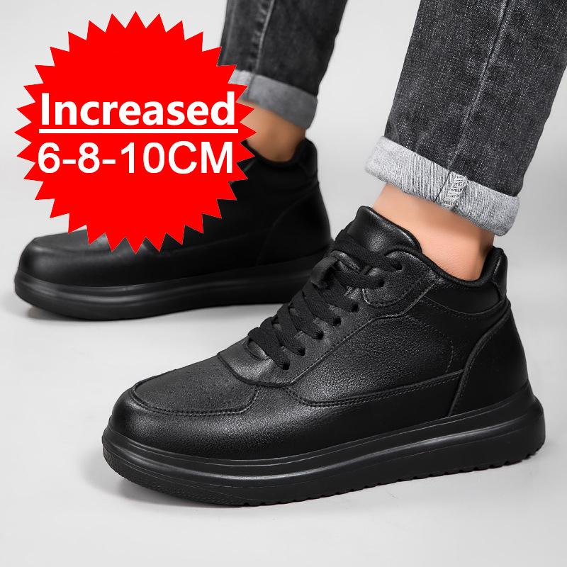 Nuove Scarpe con Rialzo da Uomo 6/8/10CM Rialzo Interno Invisibile Scarpa Pelle di Alta Qualità Outdoor Casual Scarpe Sportive Taglie Forti 36-46