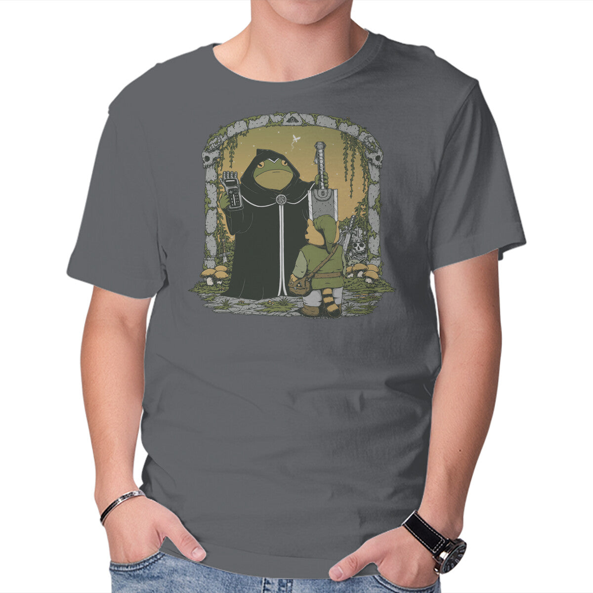Unisex Crew Neck T-Shirt The Adventure Begins Graphic Short Sleeve Casual Tee S