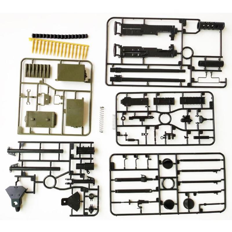 1/6 4D US M2 Maschinengewehr Waffenbausteine Spielzeug MK19 AK47 MP5 MG42 Militärwaffenmodell für 12-Zoll Actionfigur Szene DIY