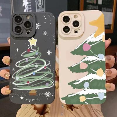 Christmas Tree New Year Gifts Silicone Phone Case For  Poco F5 X5 X4 X3 Pro F3 Mi 14 13 12 13T 12T 11 Lite 5G NE Cover