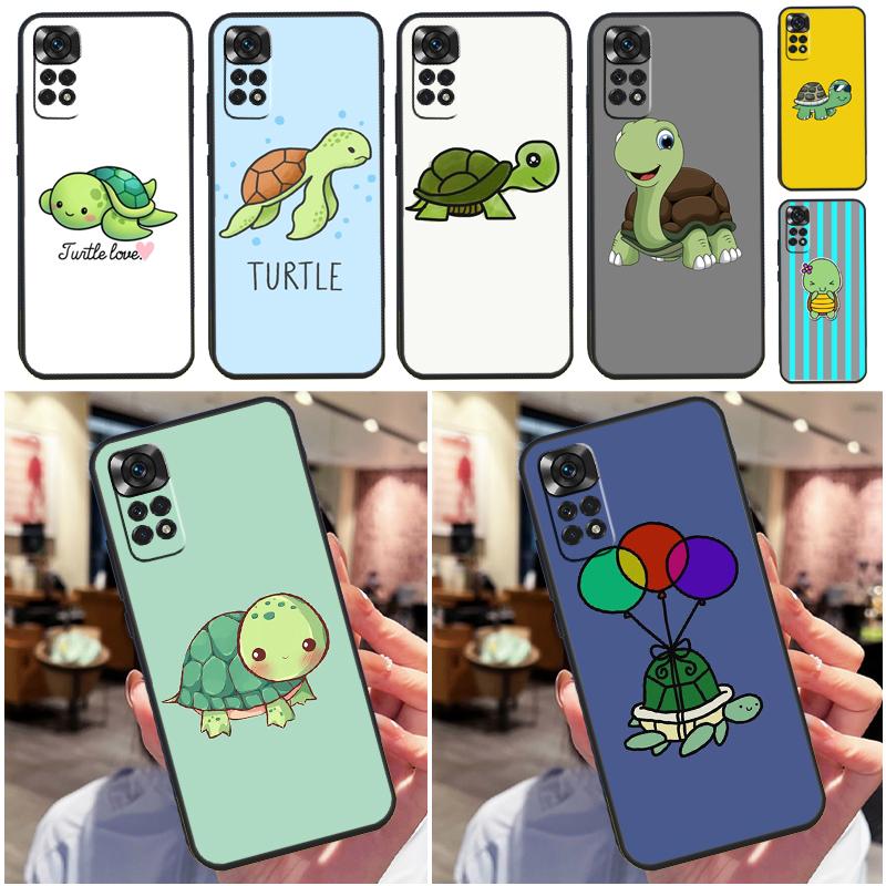 Cartoon Turtle Funda For Xiaomi Redmi Note 9 10 11 12 13 14 Pro 9S 10S 11S 12S Redmi 13C 10C 12C 14C Case