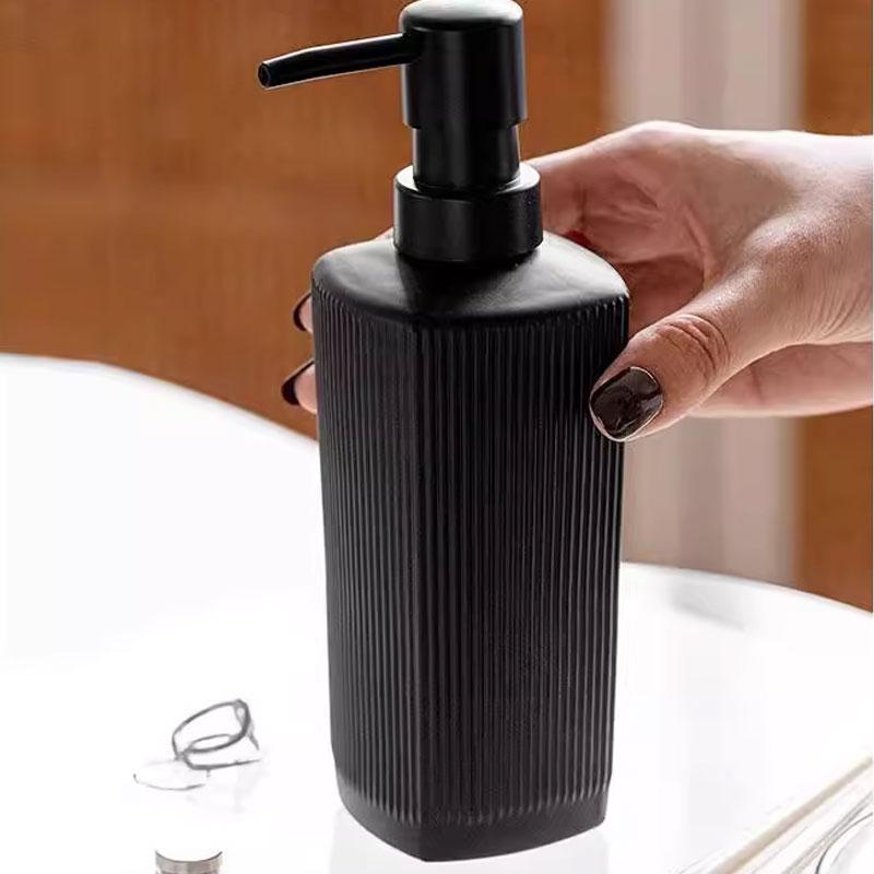 340ml soap dispenser Black ceramic hand sanitizer bottle bathroom shower gel press bottle lotion sub bottle bathroom accessories