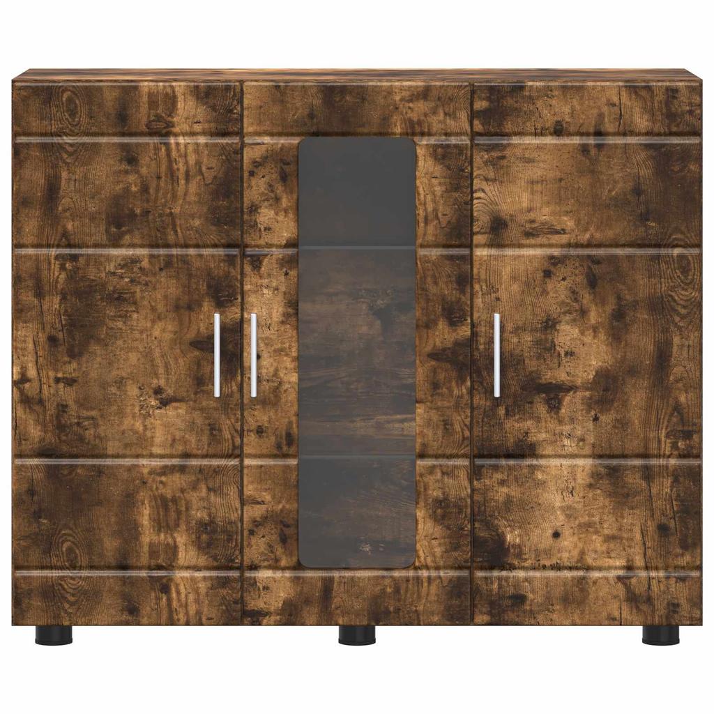 Wooden Sideboard Smoked Oak 88.5 x 30.5 x 73 cm Engineered Wood