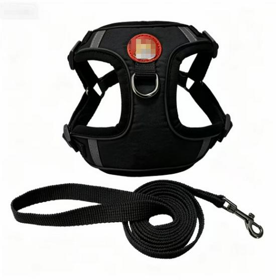 Reflective Breathable Deer Velvet Pet Harness & Leash