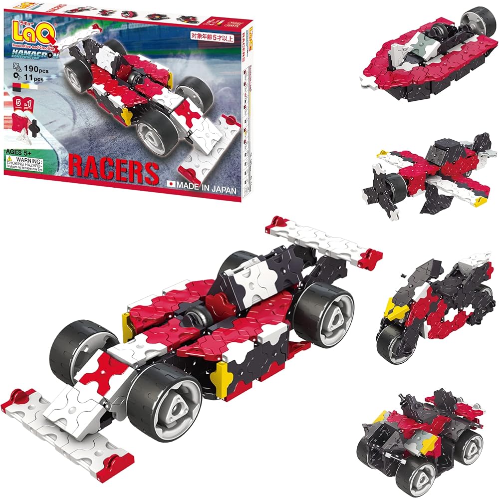 

Yoshiritsu LaQ Hamacron Constructor Racers Building Set with Colorful Pieces and Creative Design