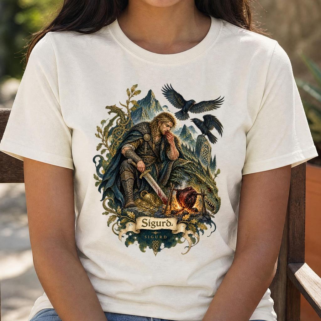 Tarot Sigurd Shirt - Front or Back Print - Mythology Gift