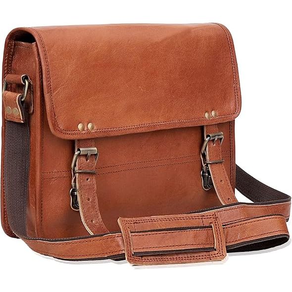 

Новая сумка для планшета/iPad из натуральной кожи, сумка-мессенджер, небольшой портфель, сумка через плечо для мужчин и женщин коричневый/дубильная кора