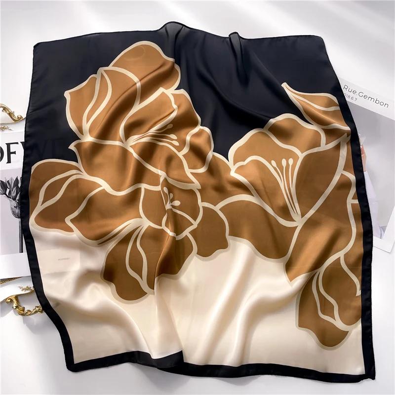 Small Square Scarf Women S Silk Scarf 70Cm Letter Printed Scarf Square Shoulder Scarf Headscarf Hair Accessories