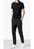 Men's Quick-Dry Ice Silk Short Sleeve Polo & Long Pants Set