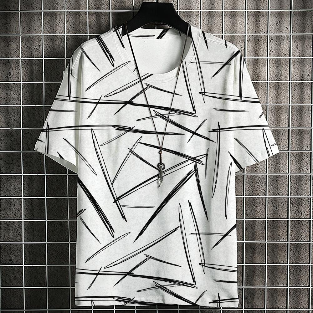 

Мужская модная полосатая футболка с коротким рукавом, летняя повседневная уличная, идеальная одежда для повседневной жизни, одежда для спортзала, для бега, мужские топы свободного кроя с круглым вырезом 6XL