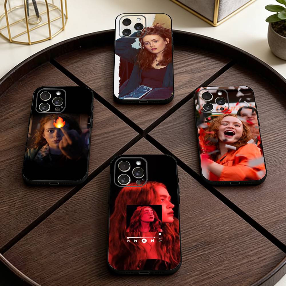 A-Actress S-Sadie Sink Phone Case For iPhone 17,16,15,14,13,12,11 Plus,Pro Max,XS,Soft Silicone Black Cover