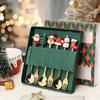 6pcs Santa Claus Stainless Steel Fork Spoon Set Christmas Tableware Gift Box Christmas Gift Fork Spoon Set Christmas Accessories