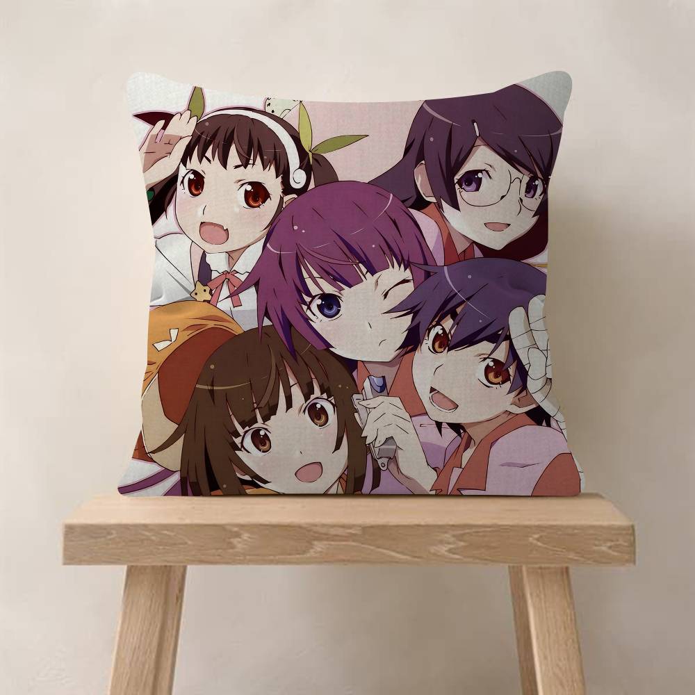 Monogatari Poster Classic Vintage 4545cm Cushion Cover Pillow Cover Decor Pillowcase Home Pillowcase For Couch Pillow