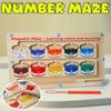 Children Montessori Toy Magnetic Pen Moving Ball Game Color Sorting Counting Board Fine Motor Training Sensory Educational Toys