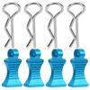 4pcs Aluminium Alloy RType Car Body Shell Clips Pin with Fixing Bracket for 1 10 RC Car(Blue )