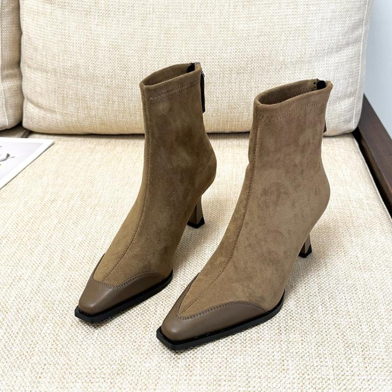 Women's Ankle Boots High Heels Pointed Toe Shoes Sexy Fashion Luxury Short Boots 2025 Winter Designer New Sexy Femlae Snow Botas