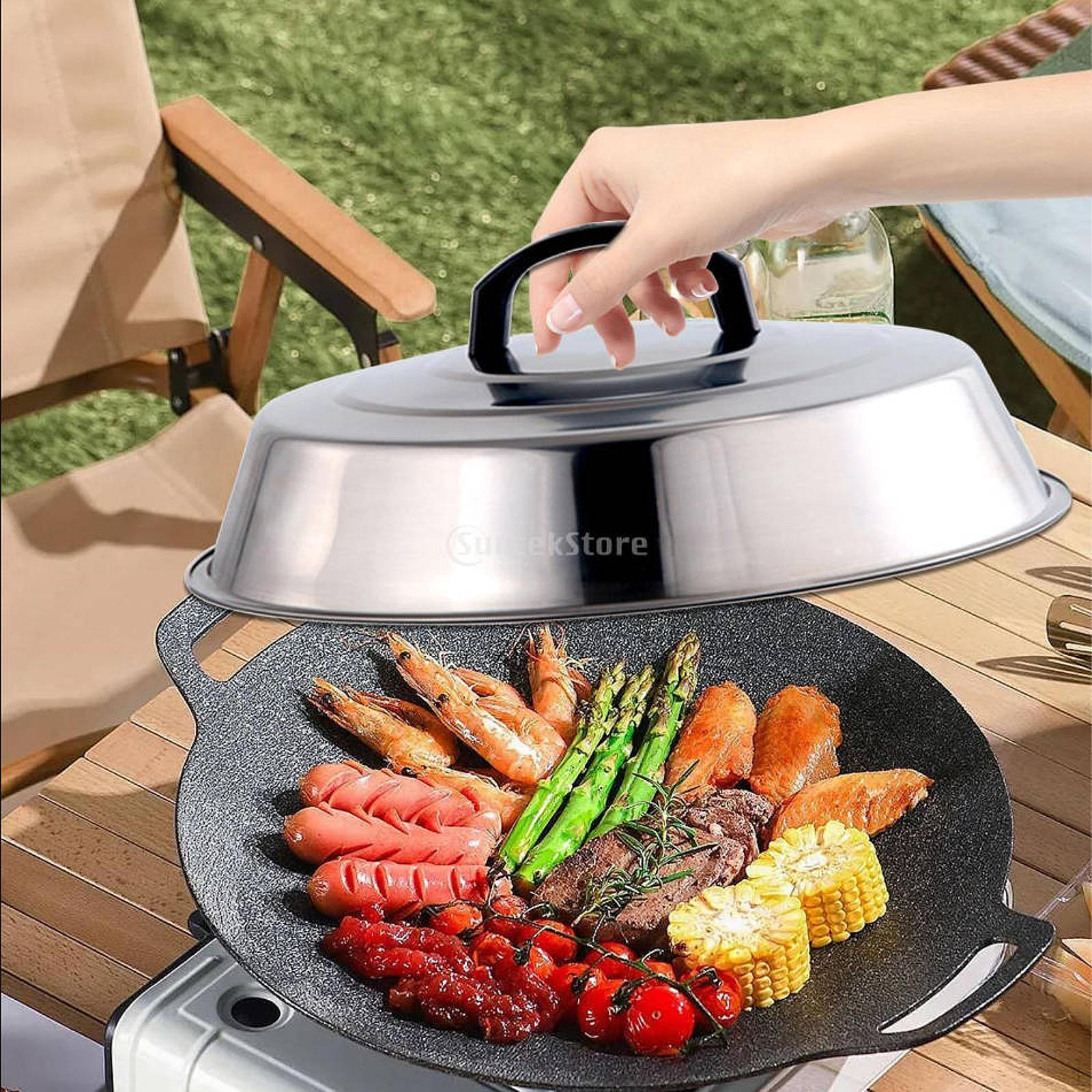 

Крышка для смазывания Аксессуары для барбекю для бургеров Многоцелевой купол для плавления сыра Крышки для кастрюль, для стейка 40cm