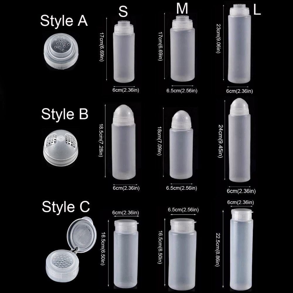 Detachable Plastic Seasoning Bottle Transparent BBQ Powder Jar Spice Bottle For Barbecue