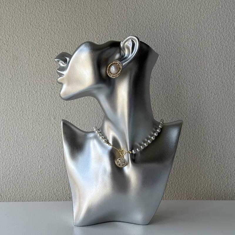 Jewelry Display Mannequin: Necklace, Earring, Ring, Bracelet Holder & Storage Stand.