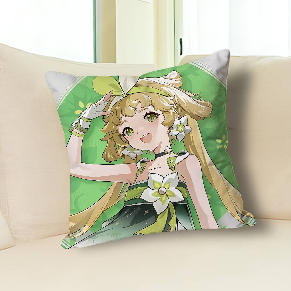 W-Wuthering Waves Verina Anime Celebrity Merchandise All-Match Printed Pillow Case Sofa Car Office Room Decoration Protector