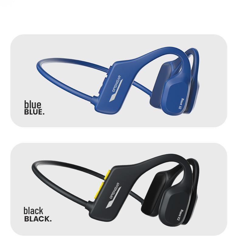 BoneX2 Waterproof Bone Conduction Bluetooth Earphones with 8GB Memory for Swimming and Non-Ear Canal Wireless Sports.