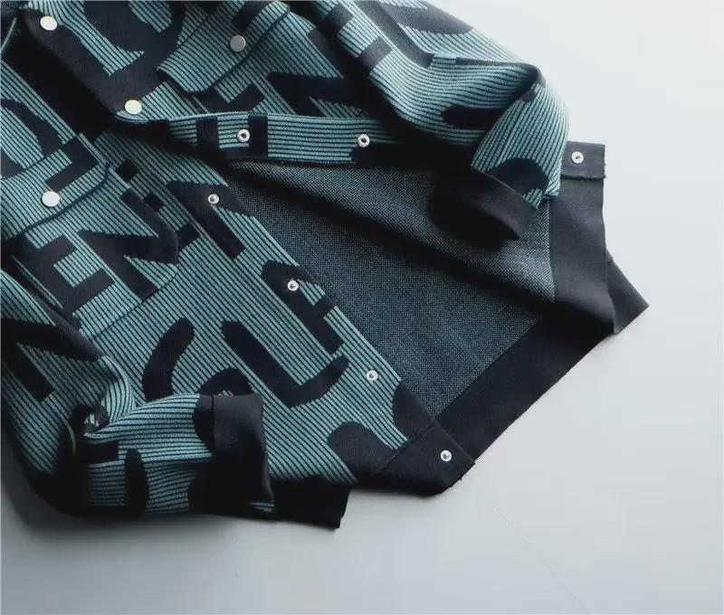 2022 Autumn/Winter Retro Men's Korean Lapel Cardigan: Trendy, Personalized, Loose Knit Sweater