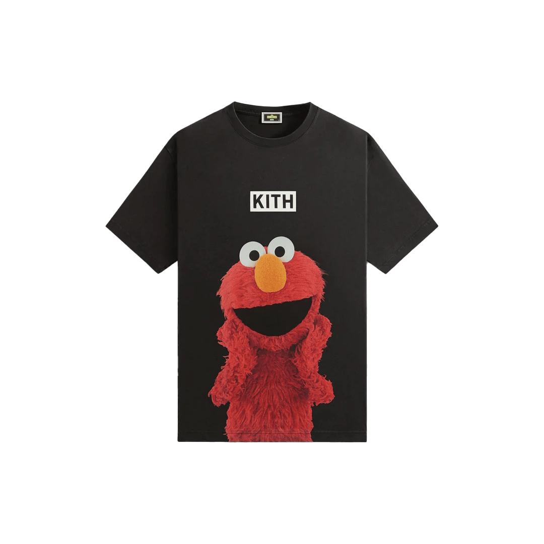 

Kith Футболка X Sesame Street Elmo, черные мужские топы KHM033091-001 M