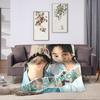 Song Kang my demon actor   Flannel Blankets  Super Soft Throw Blanket for Bedroom Camping Novelty Bedspread Sofa Bed Cover