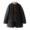 Crew Neck Down Cotton-padded Clothes Women's Medium and Long Models, New Warm Fashion Simple Cotton-padded Clothes, Cotton-padded Jackets