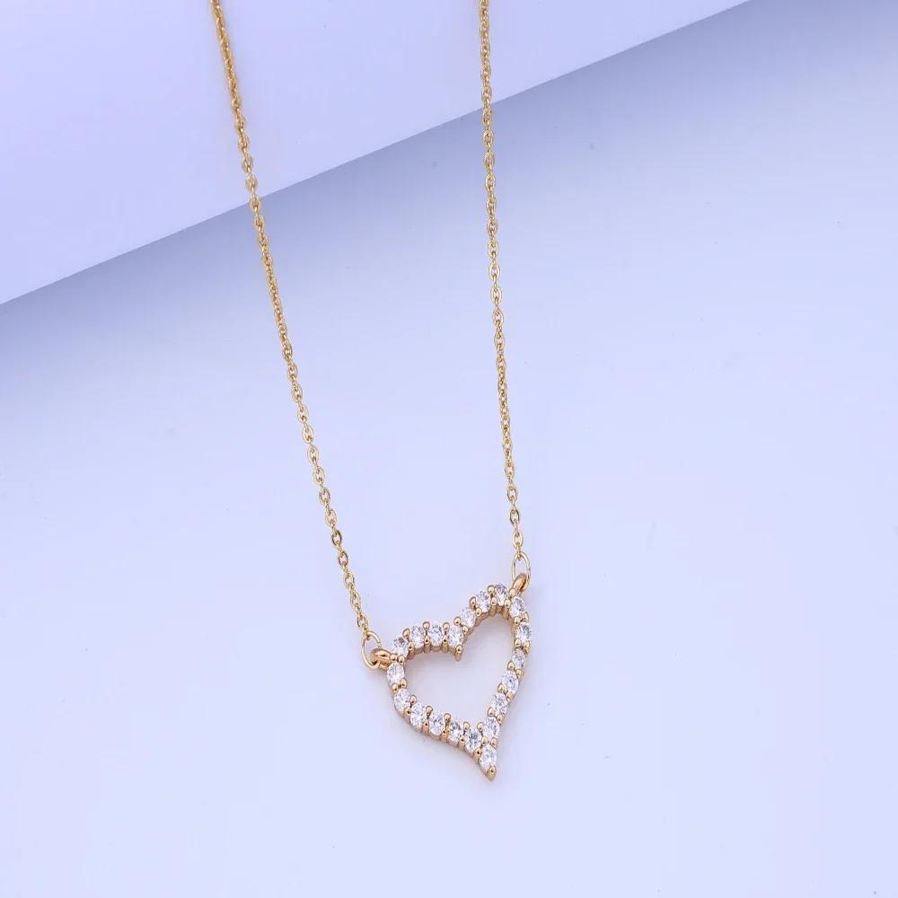 High Version Light Luxury Micro Inlay Pendant Titanium Steel Necklace Women's Fashion Versatile Net Red Full Diamond Female Clav