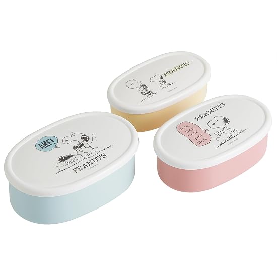 Skater Bento Box Lunch Box Seal Container Storage Container 3-Piece Set Made in Japan Snoopy Smoky P