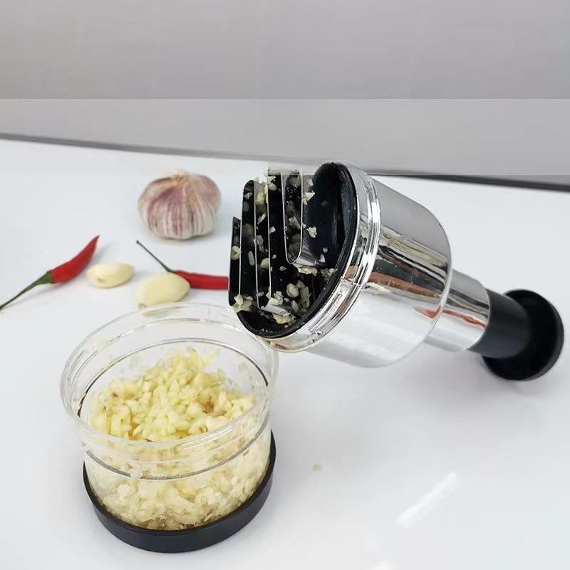 New Handheld Garlic Chopper Multi-functional Stainl Steel Garlic Press Onion Fruit Vegetable Slicer Tools Kitchen Accessories