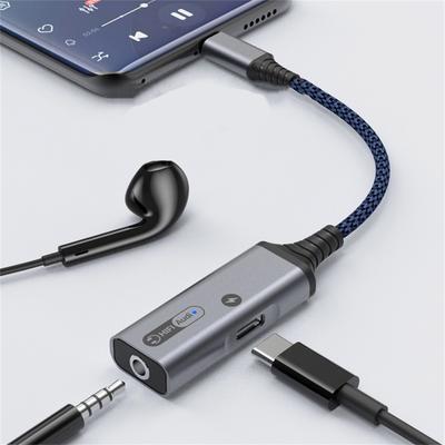 2-in-1 USB Typ C auf AUX 3,5 mm Kopfhörer- und Ladeadapter für Samsung Huawei