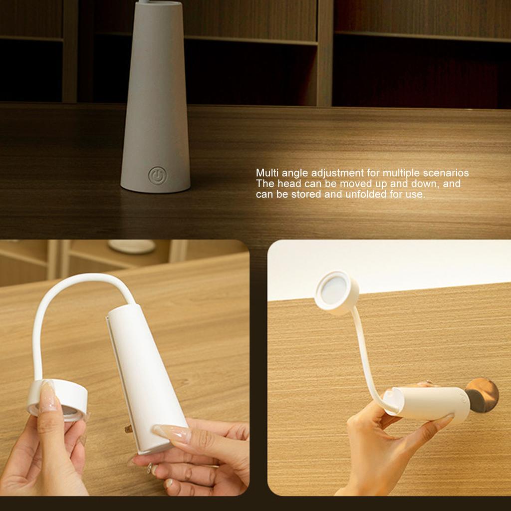 Wall Mounted Reading Light Rechargeable Magnetic Book Lights Flexible Gooseneck Reading Flashlight Desk Lamp