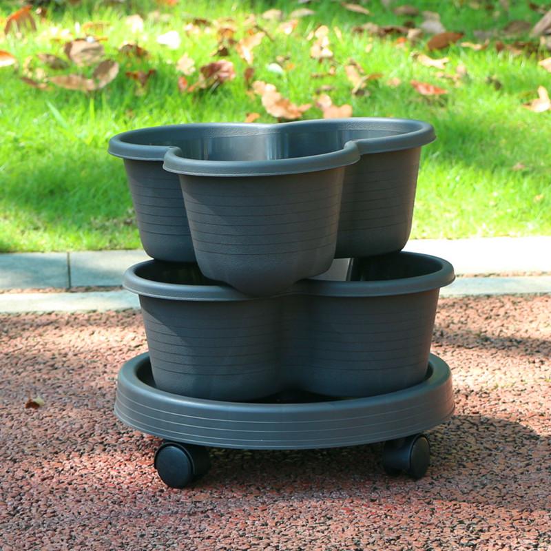 Vegetable Plastic Pot Family Balcony Strawberry Potted Plant Three Dimensional Multi-layer Space Saving Planting Flower Pots