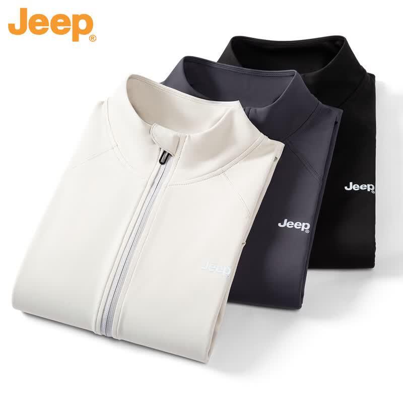 Jeep Men's Quick-Dry Stand Collar Sports Jacket