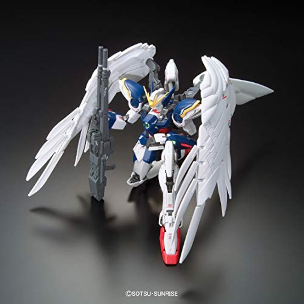 RG Mobile Suit Gundam W XXXG-00W0 Wing Gundam Zero EW 1/144 Scale Color Coded Plastic Model