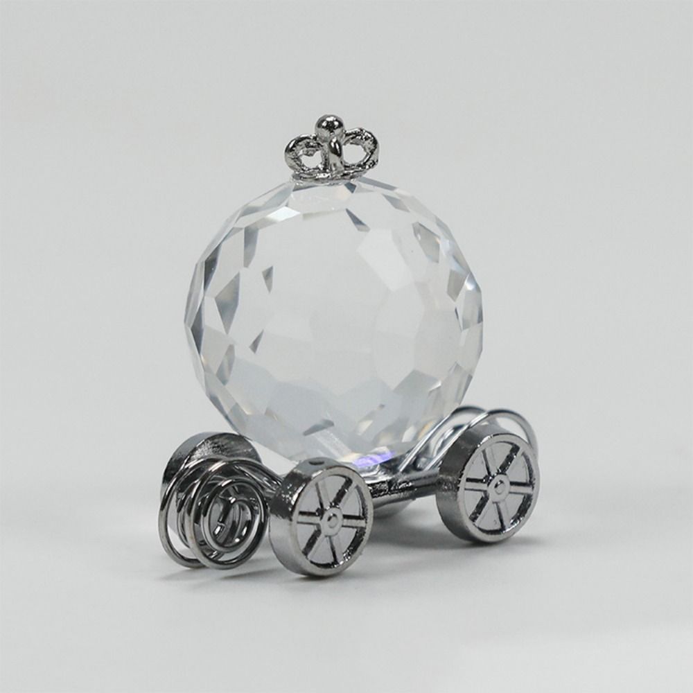 Mini Crystal Carriage Exquisite Table Ornaments Crystal Pumpkin Car Office Home Decoration