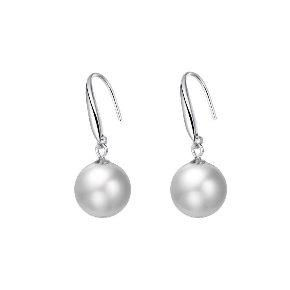 White Pearl Dangle Earrings for Women - Simple, Fresh, Trendy Korean-Style Jewelry