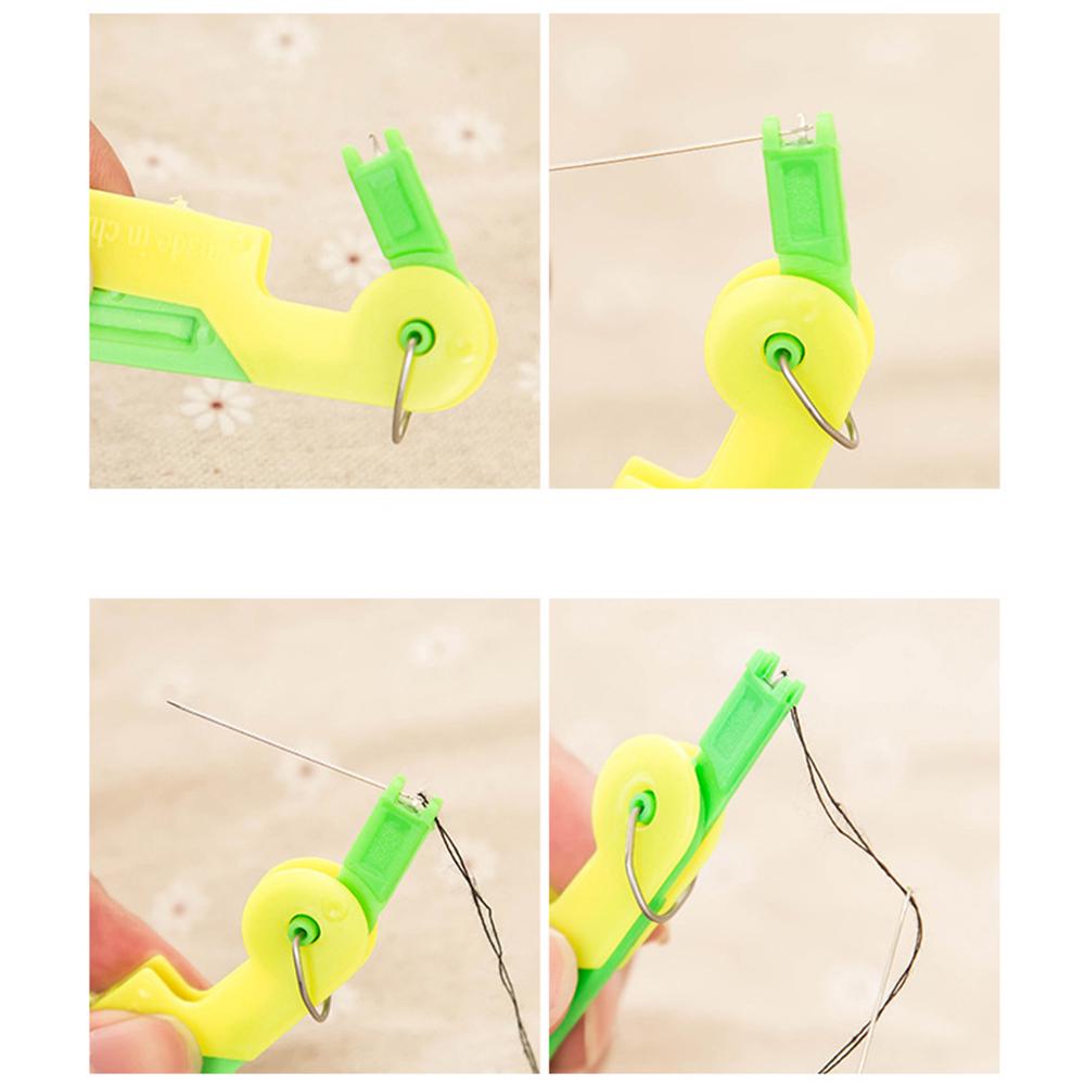 1Pc High Quality Automatic Sewing Needle Threader Simple Hand Tools Needle Thread Tools Home Plastic Handle Sewing Accessories