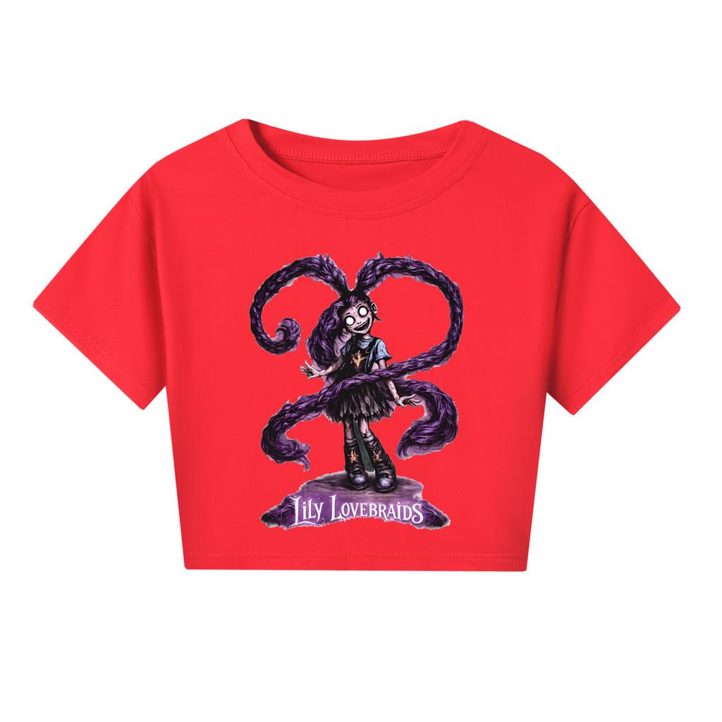 

5582 Kids Girls Lily Lovebraids Game Print Short T-Shirt 160cm