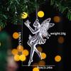Transparent Acrylic Snowflake and Elk Christmas Tree Decorations