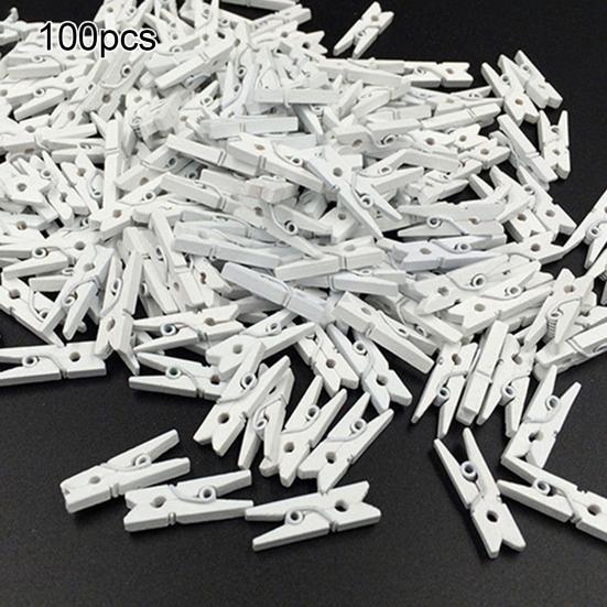 

100 шт. Міні різнокольоровий дерев яний одяг, фотопапір, прищіпка, затискачі для рукоділля 100