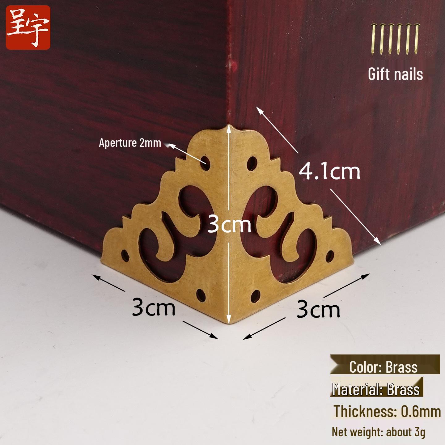 

Double-Sided Copper Corner Protectors for New Chinese Style Furniture and Luggage