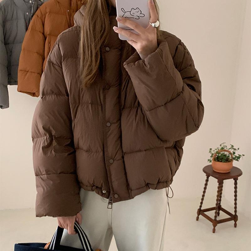 Nine-color candy bread down jacket women's short 2024 new milk huhu puff feeling thickened white duck down jacket tide