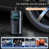 Car Air Pump, Electric Tire Inflator for Cars, Electric Vehicles, Motorcycles, Digital Display, Wireless, with Power Bank Function
